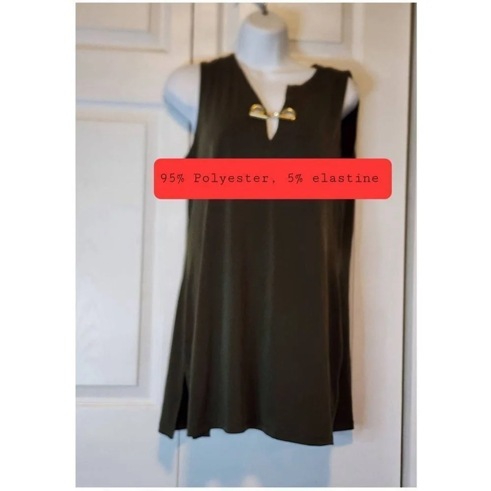 Michael Kors Sleevless Olive Blouse - Picture 5 of 7